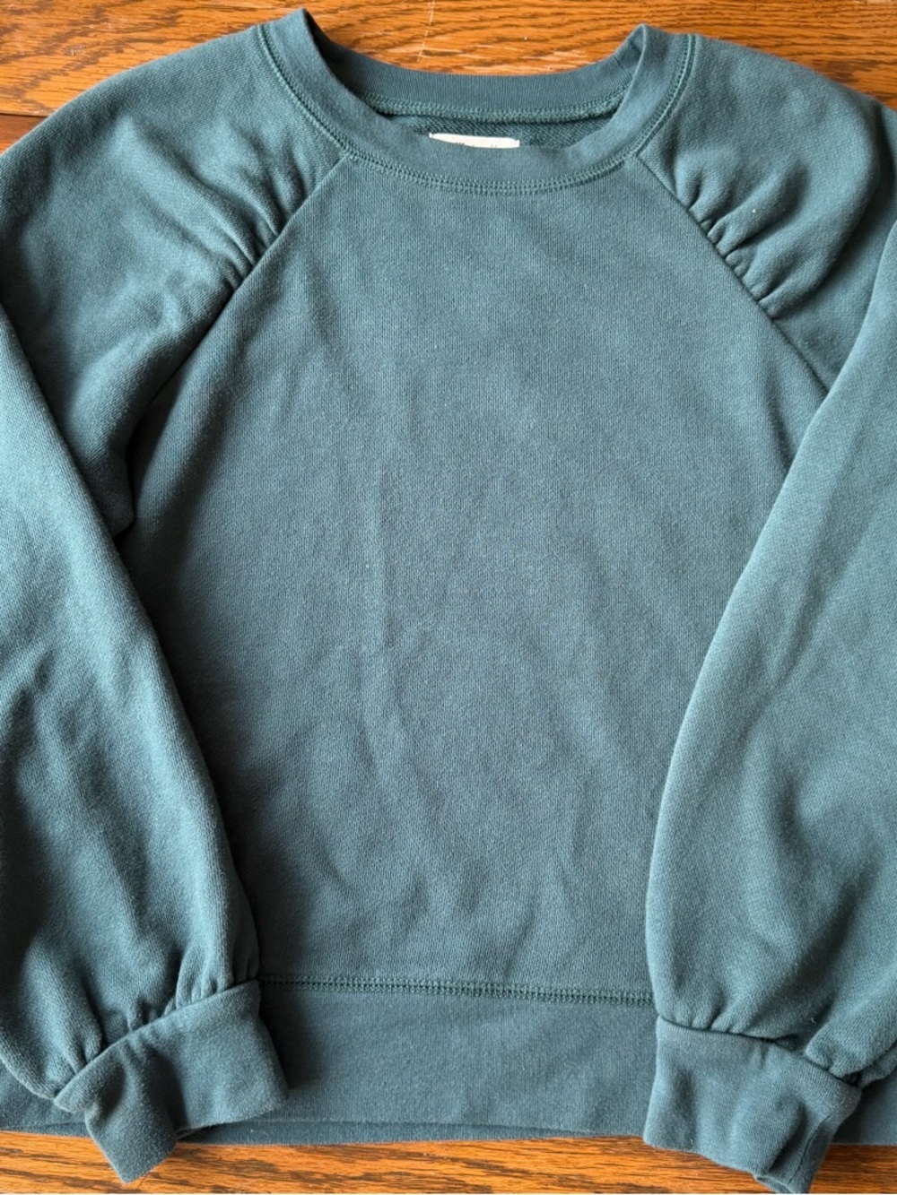 Madewell Teal Green Pullover Sweatshirt